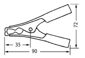 Pinza per batterie manici isolati 80a rossa