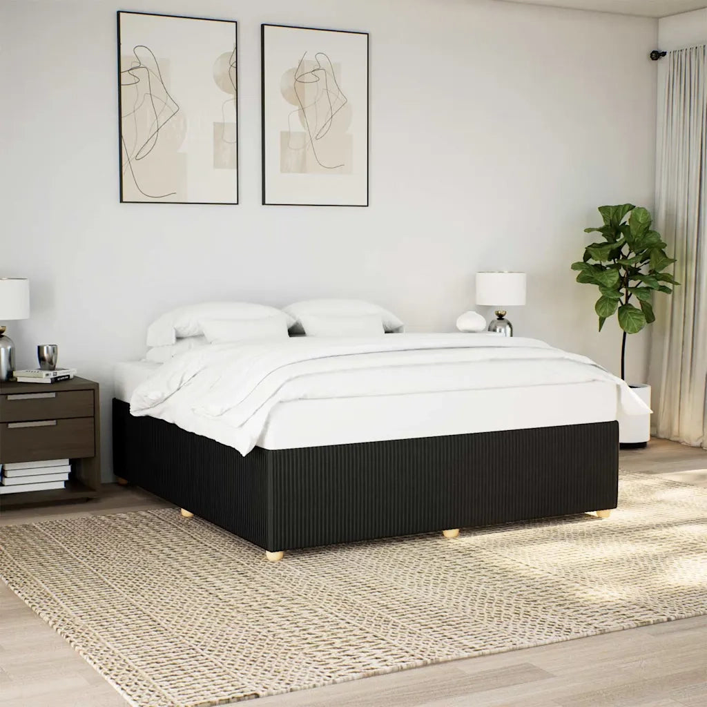 Giroletto senza Materasso Nero 180x200 cm in Tessuto 3284958