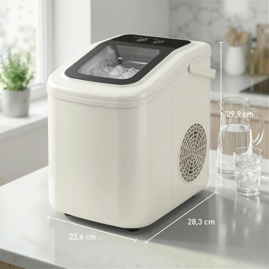 Macchina del Ghiaccio Autopulente 12 kg/24h ¨C Minimal ¨C Beige