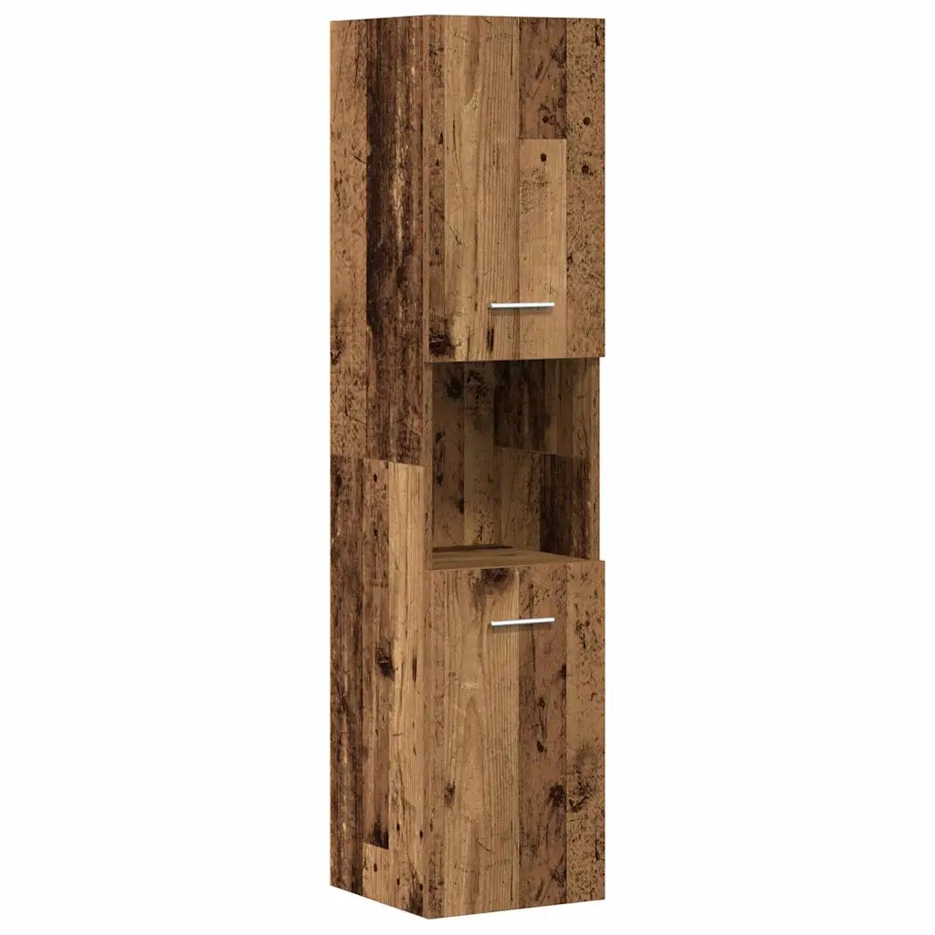 Set Mobili da Bagno | Armadio da bagno 4 pz Legno Antico in Legno Multistrato