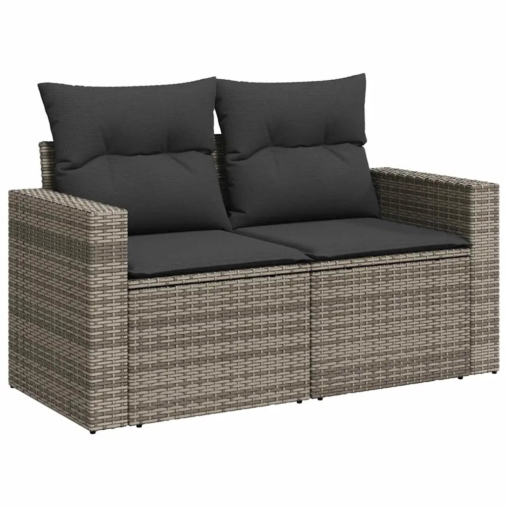 Set Divano da Giardino con cuscino 12 pcs Grigio polyrattan 3363538