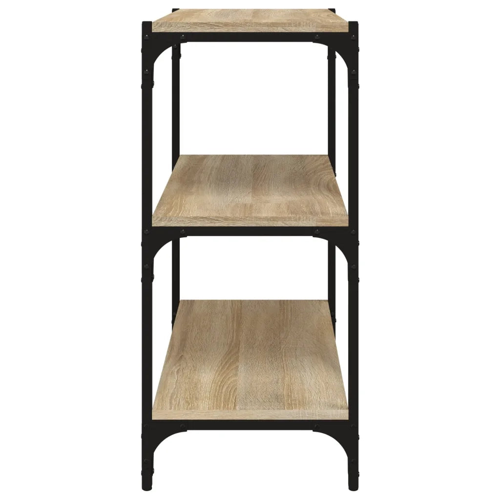 Libreria-Scaffale per Libri-Mobile di Stoccaggio Rovere Sonoma 60x33x70,5cm Legno Multistrato e Acciaio