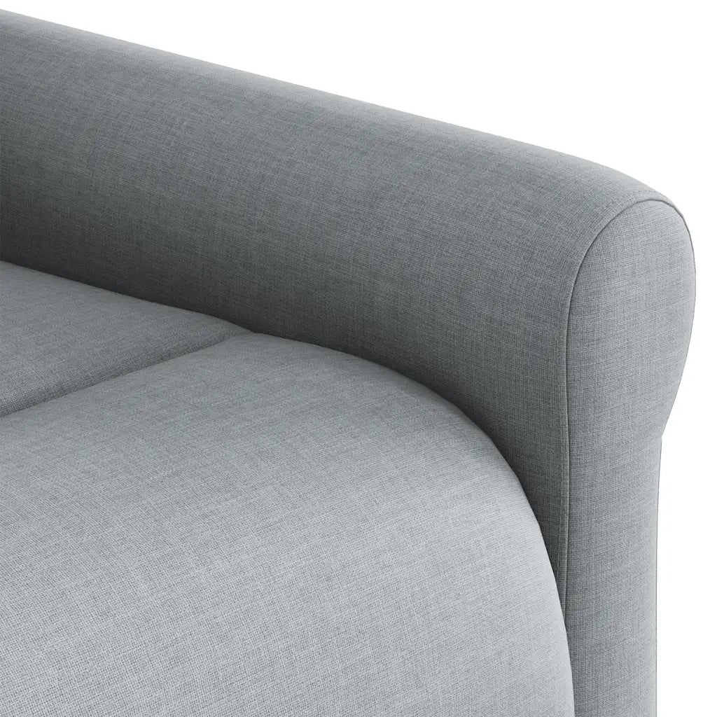 Poltrona | Sedia Relax Reclinabile in Tessuto Grigio Chiaro