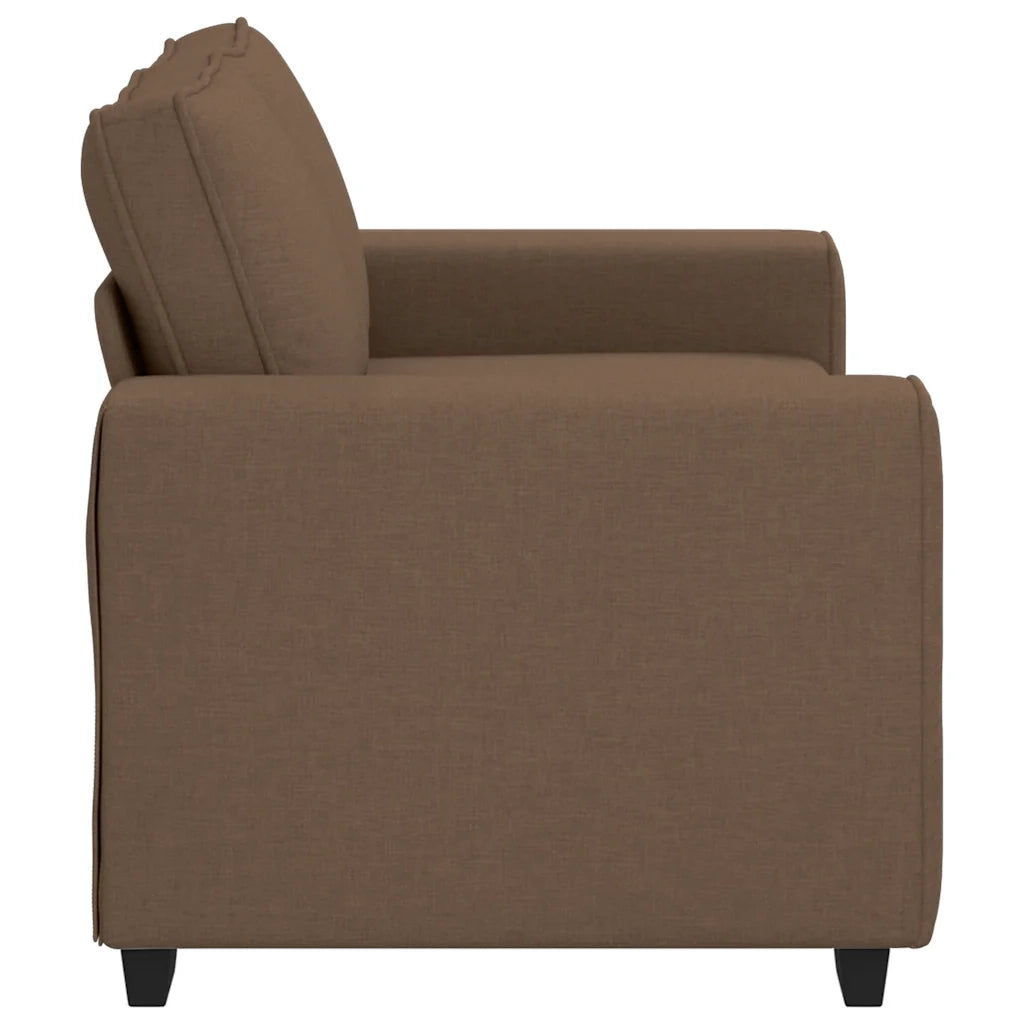 Divano a 2 Posti Marrone 160x77x82 cm in Tessuto 4105160