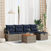 Set Divano da Giardino con cuscino 6 pcs Grigio polyrattan 3359535