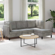 Set di mobili per il soggiorno 4 pcs Grigio Chiaro Velluto 3413730