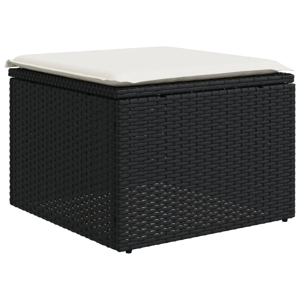 Set Divani da Giardino con Cuscini 7pz Nero Polyrattan 3226224