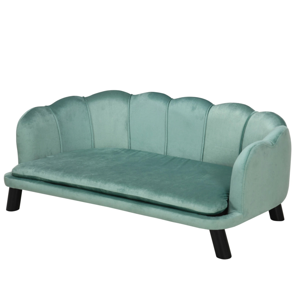 DIVANO per cani 98,5x60,5x35,5 cm verde in poliestere
