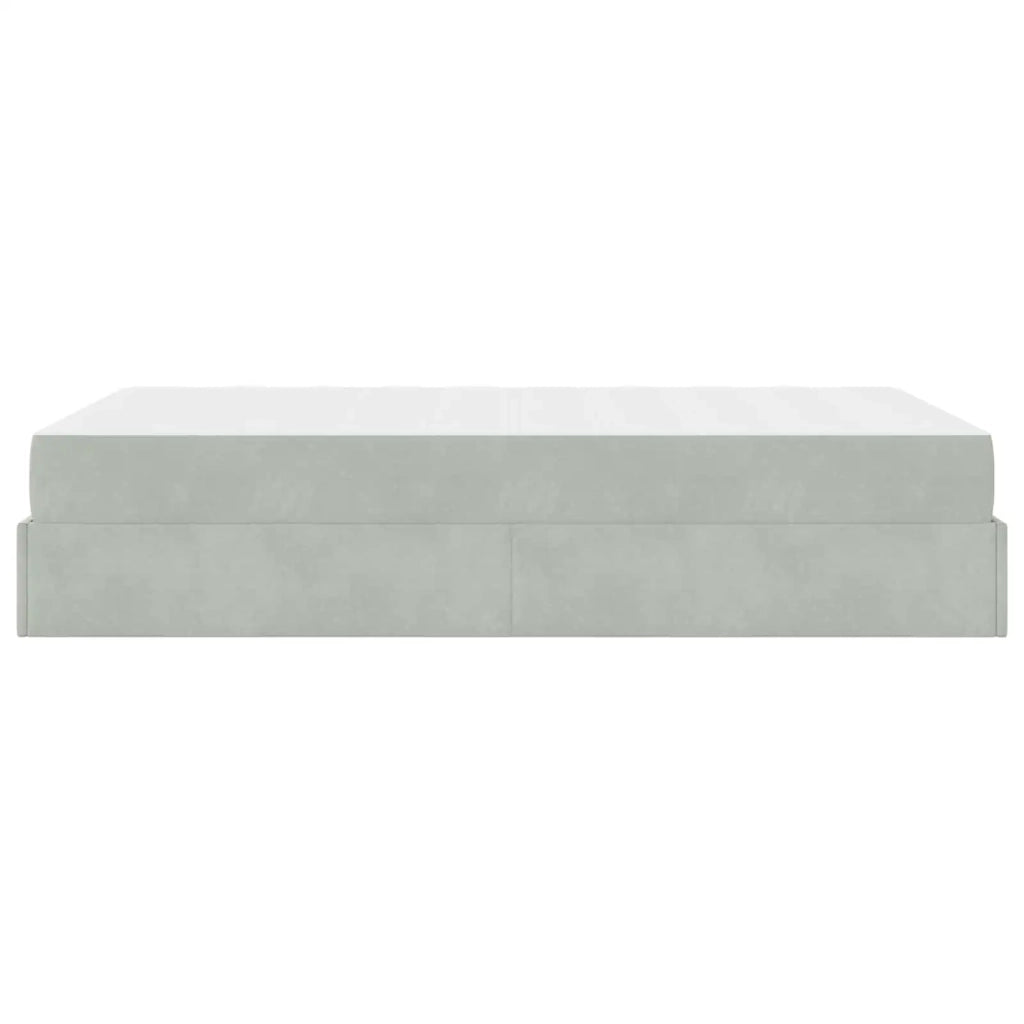 Struttura letto con materasso 2 pcs Grigio chiaro Velluto 3399552