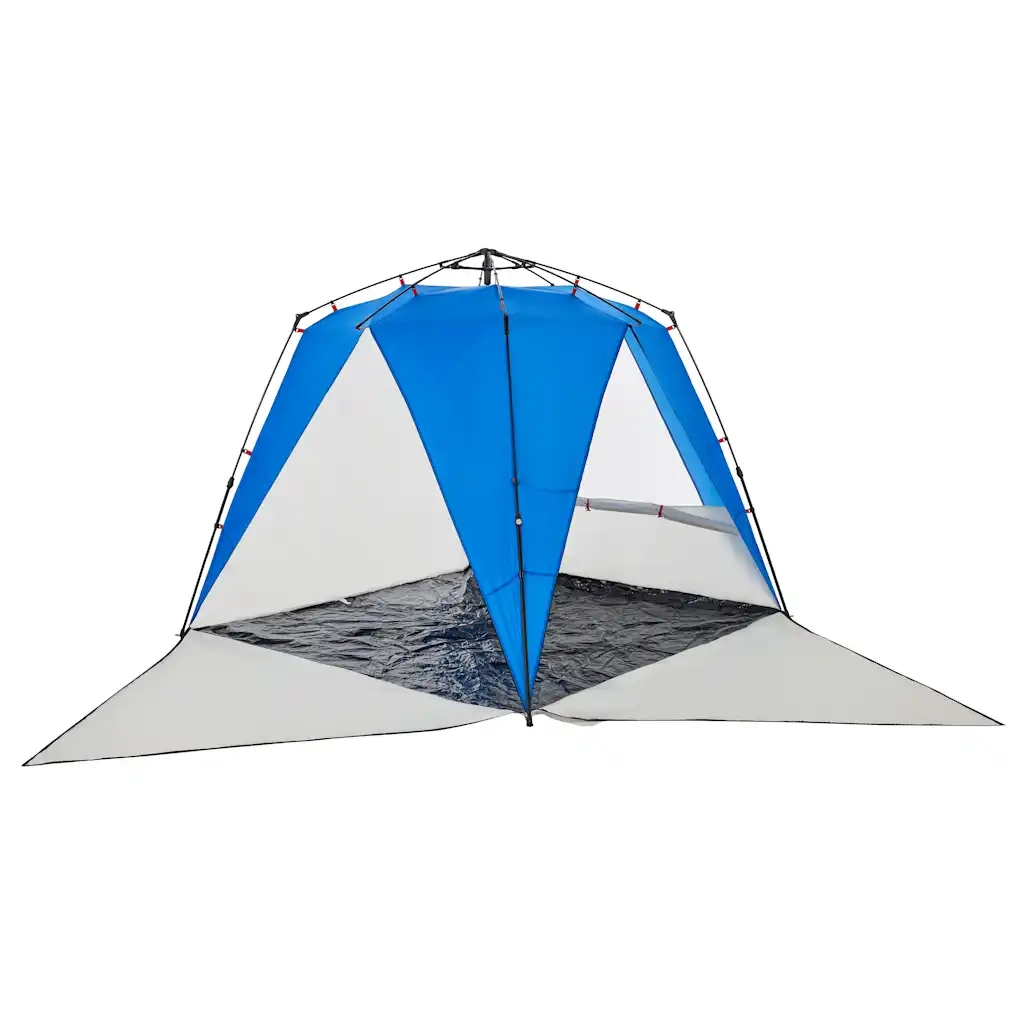 Tenda da Spiaggia 4 Persone-Tenda da campeggio Azzurro Rilascio Rapido Impermeabile