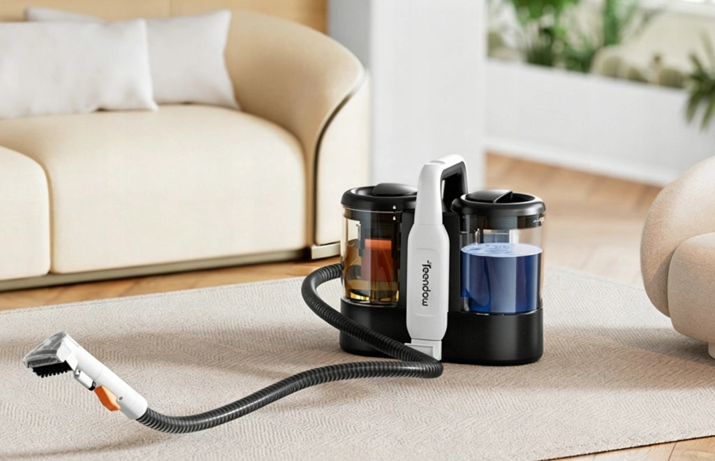 Aspiratore Lavamoquette 13 kPa 450 W con Doppio Serbatoio, Tubo 120 cm e Sistema Autopulente