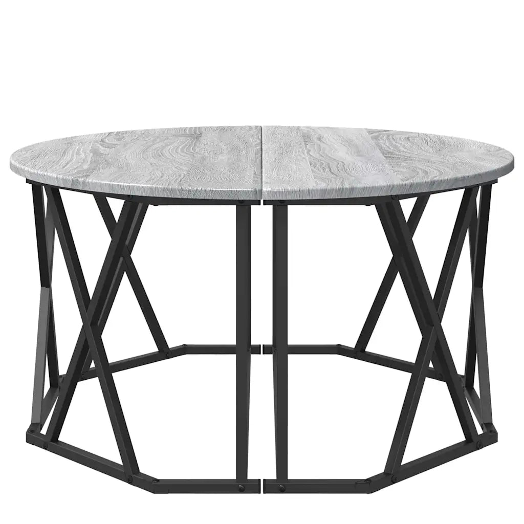 Tavolino da Salotto-Tavolino da soggiorno-Tavolo Grigio Sonoma 80 x 80 x 42 cm