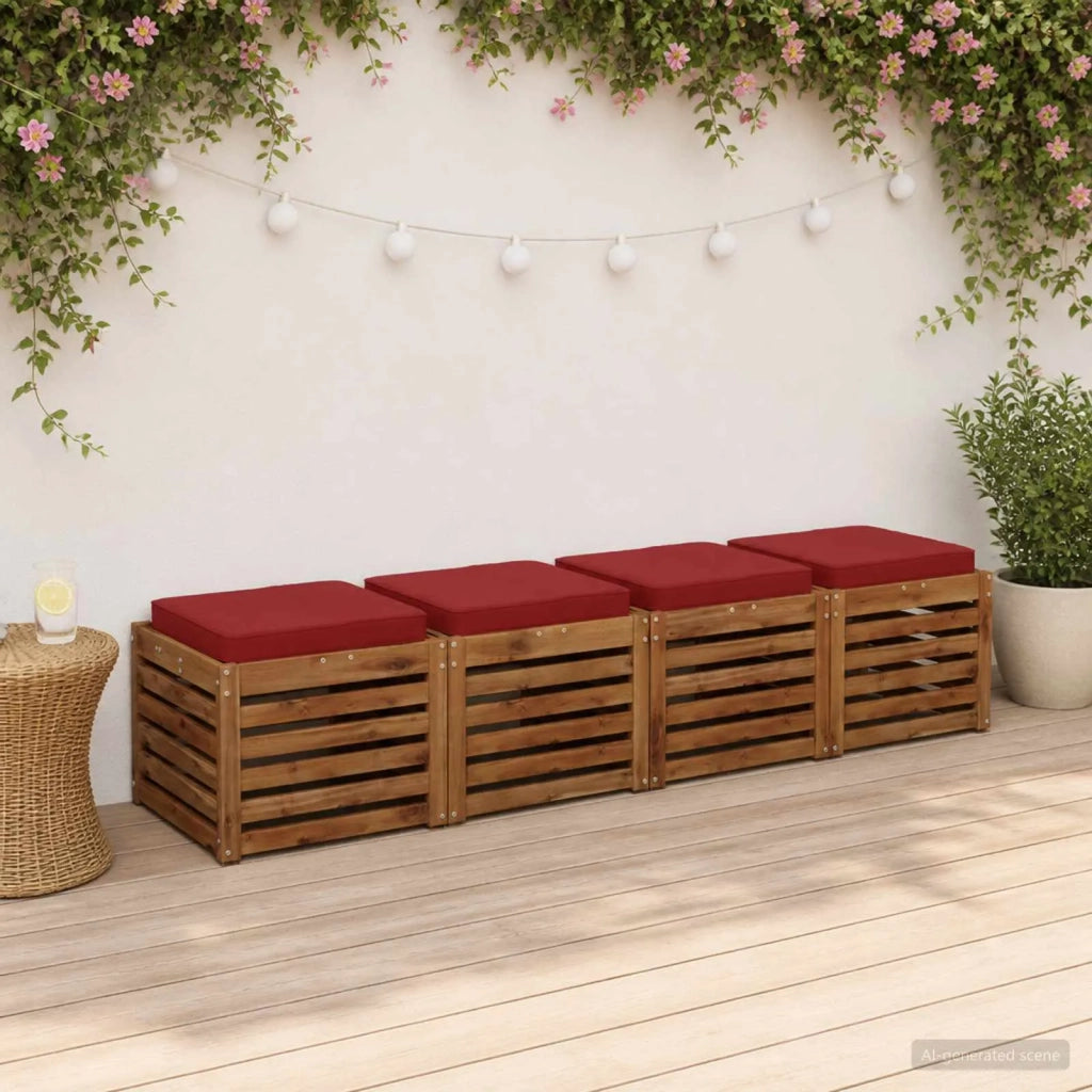 Cuscini per Sedia in 4 Pezzi VUGHT 4 pcs 100% Poliestere 946266