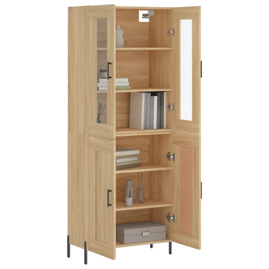 Credenza | Madia | Buffet da pranzo | Armadio da pranzo Rovere Sonoma 69,5x34x180 cm in Legno Multistrato