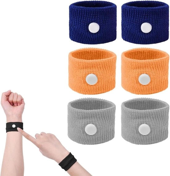 6 pezzi di bracciali contro la mal di mare per illuminazione naturale contro nausea mattutina, vertigini, ansia - bracciale contro il mal di mare.