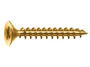 VITI PANEL-VIT TESTA SVASATA PIANA ACCIAIO OTTONATO- - ø mm.4,5x50 - 200 pezzi MUSTAD