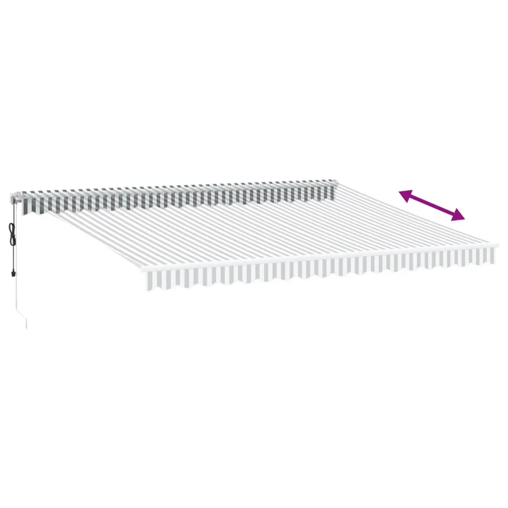 Tenda Sole Retrattile Automatica 450x350 cm Antracite e Bianco