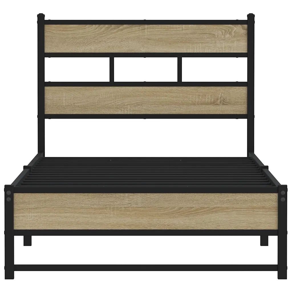 Giroletto senza Materaso in Metallo Rovere Sonoma 100x200 cm 4017267