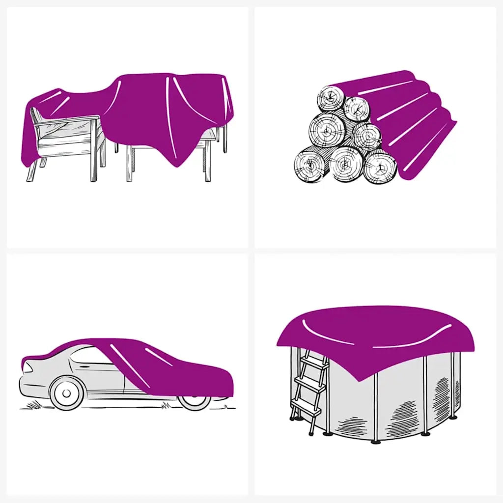 Telo 650g / m2 Verde oliva 3 x 3 m Tela con rivestimento in PVC