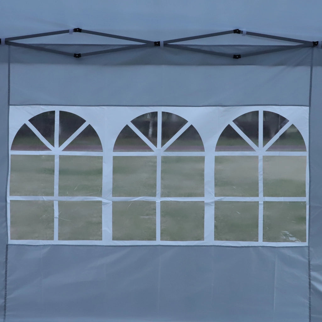 GAZEBO PIEGHEVOLE 3x3 m Borgogna in metallo