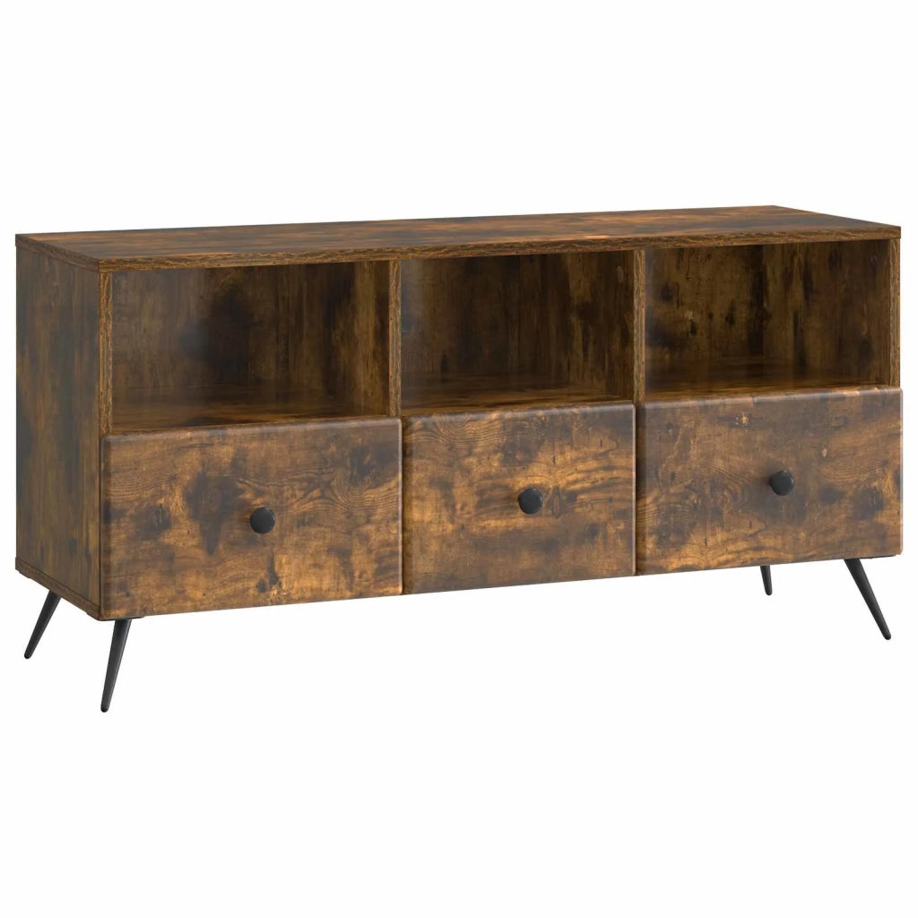 Mobile TV-Credenza per TV Rovere Fumo 102 x 34,5 x 50 cm Legno ingegnerizzato 487961
