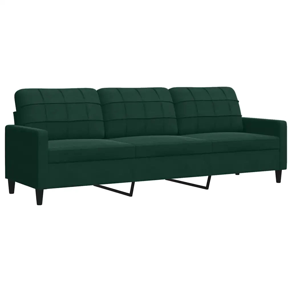 Set di Divani 3 pz con Cuscini Verde scuro in Velluto 3278433