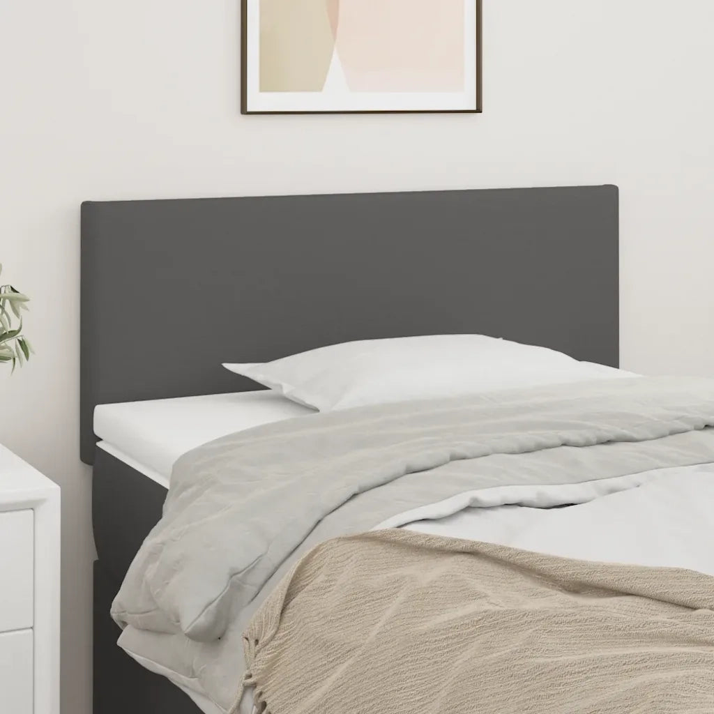 Testiera-Testata Decorativa Grigio 100x5x78/88 cm in Similpelle 156081