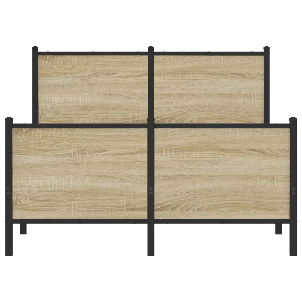 Giroletto senza Materaso in Metallo Rovere Sonoma 120x200 cm 4007732