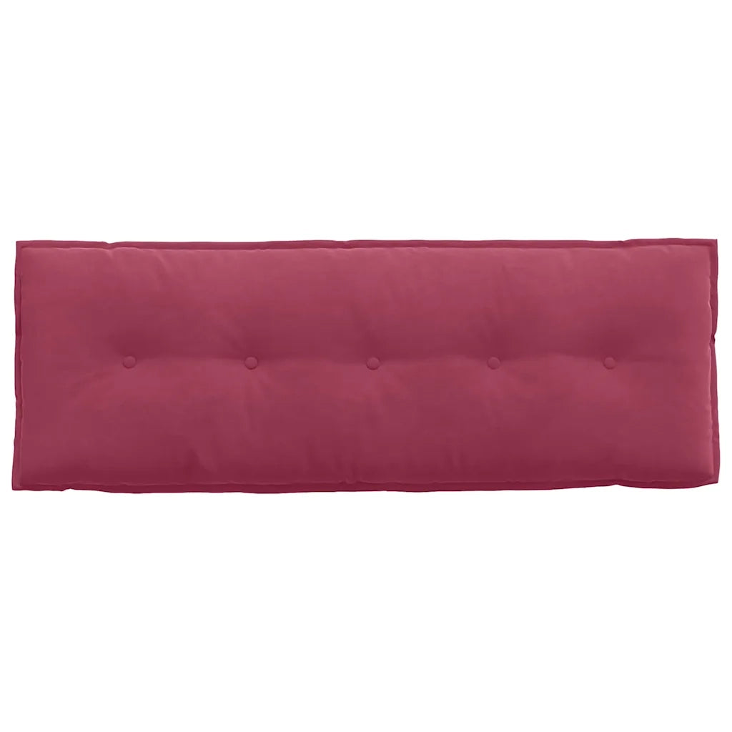 Cuscino per Schiena Rosso Vino 140 x 50 cm Tessuto in Cords 42014852