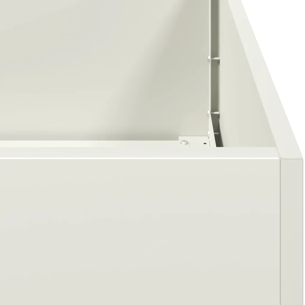 Fioriera | Cassetta per fiori | Vaso Bianca 40x80x80 cm in Acciaio