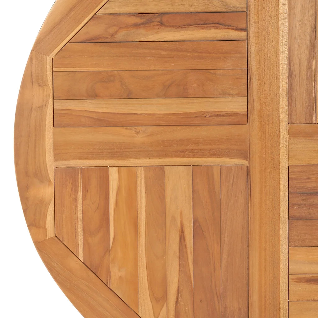 Piano Tavolo in Legno Massello di Teak Rotondo 2,5 cm 90 cm 48987