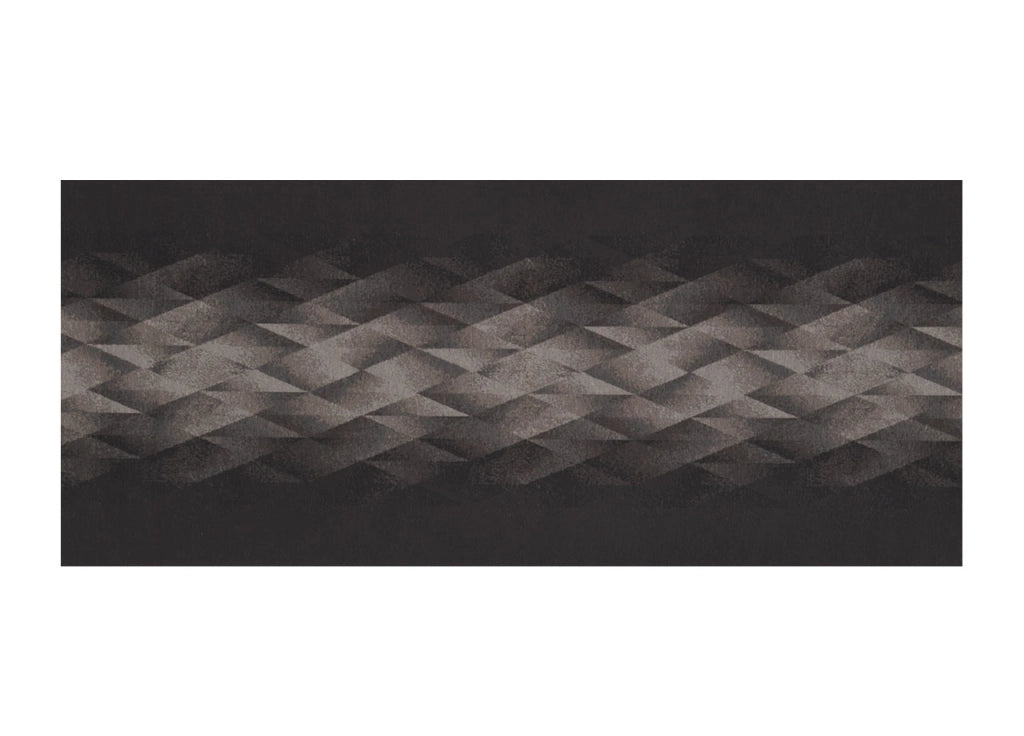 Tappeto Passatoia Tessuto Jacquard Linea Emozioni Disegno Diamante Nero - 57x280 - Nero