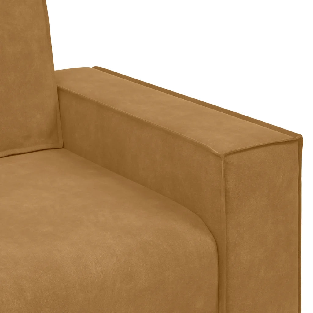 Divano a 2 Posti-Sofa 2 Posti Marrone 140 cm in Velluto 618774