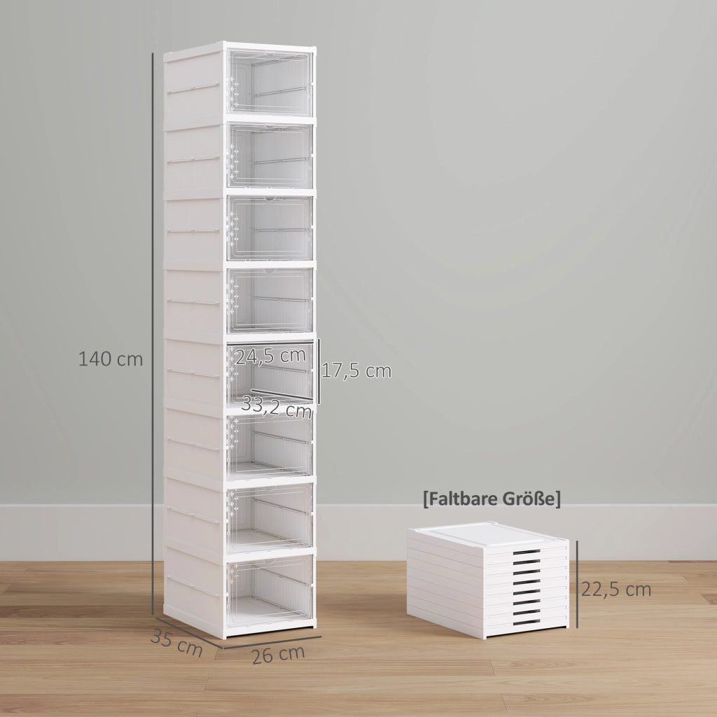 Scarpiera 8 Ripiani Folding ¨C Minimal ¨C Bianco