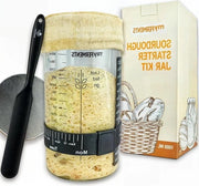 Kit di impasto madre premium per pane fatto in casa - incl. contenitore per fermentazione, spatola, misuratore di impasto, termometro di aderenza ecc.