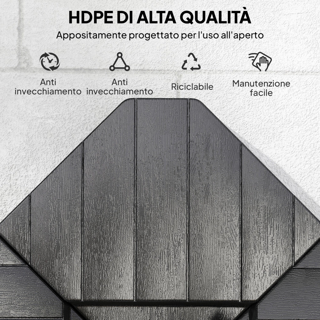 Set 4 Mattonelle Base per Ombrellone a Braccio ¨C Minimal ¨C Nero