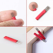 Trade Shop - Set 10pz Ago Monouso Sterili 4 Righe Per Penna Microblading Tatuaggio Pigmento -