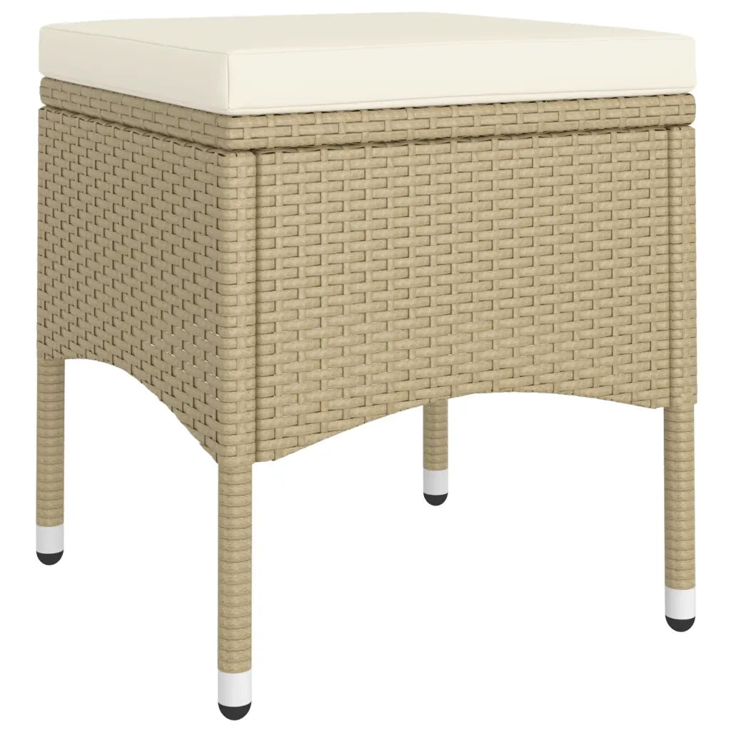 Set da Pranzo per Giardino 5 pz in Polyrattan Beige 3058330