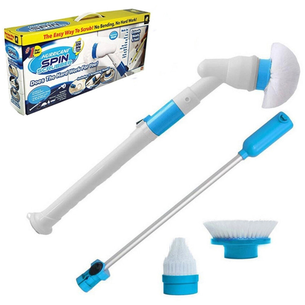 Trade Shop - Spazzolone Spazzola Rotante Cordless Ricaricabile Per Pulizia Piastrelle Bagno -