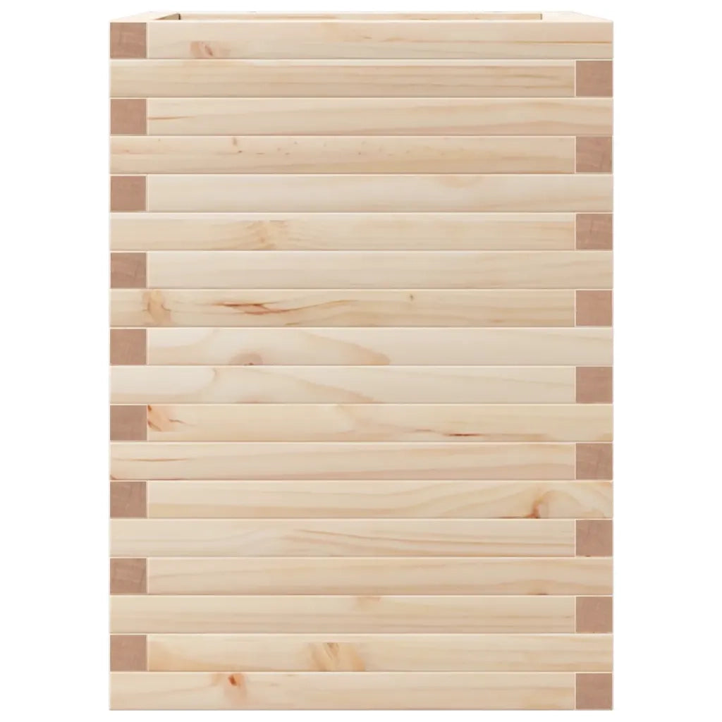Fioriera da Giardino-Vaso da Esterno 50x50x68,5 cm in Legno Massello di Pino
