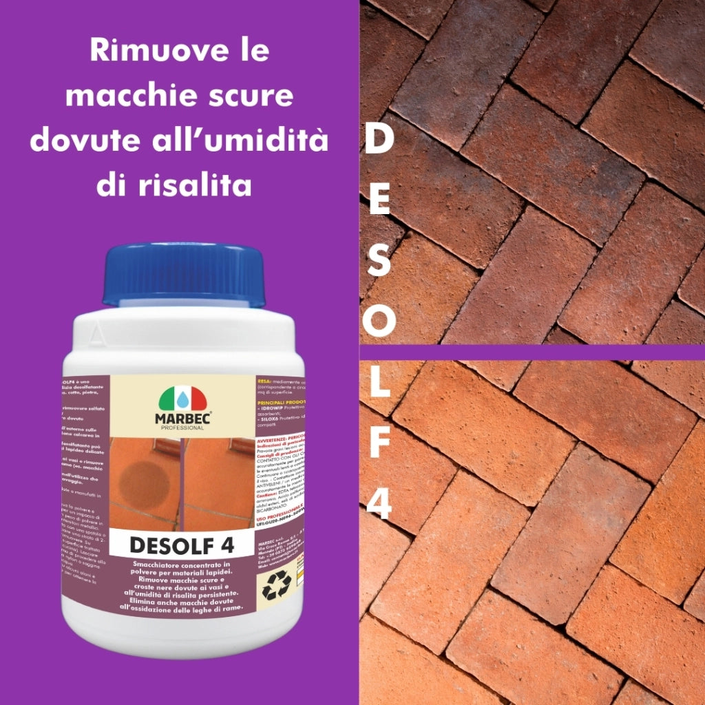 Smacchiatore per materiali lapidei DESOLF4   250GRx6Pz