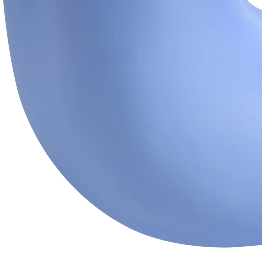 Tavolino decorativo blu in fibra di vetro con ossido di magnesio 42 x 28 cm Resistente ai raggi UV, alle macchie, alla ruggine, all'acqua e al vento Boho moderno Salotto all'aperto