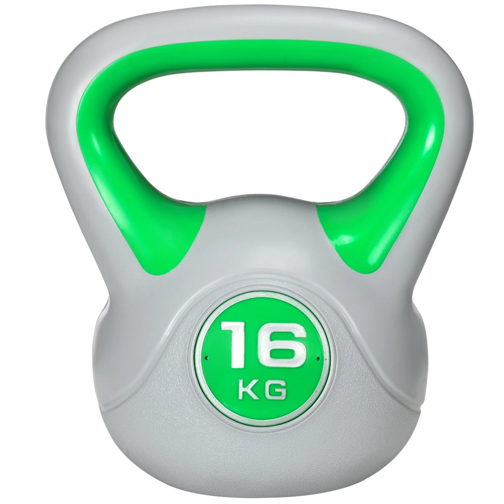 Kettlebell 16 kg ¨C Xylo ¨C Impugnatura Ergonomica, Verde, 27x17x31 cm