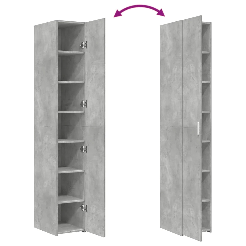 Credenza Grigio Cemento 30x42,5x185 cm in Legno Ingegnerizzato 3281395