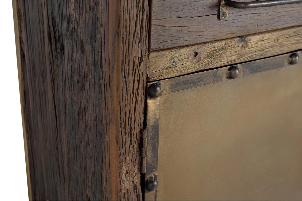 Credenza in legno di recupero e metallo