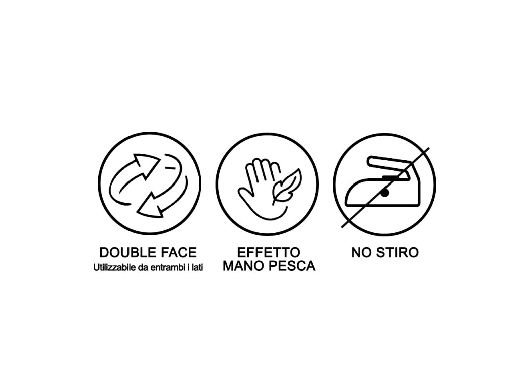 Copripiumino No Stiro Tinta Unita Bicolor Microfibra Effetto Manopesca Francesca - Singolo - Grigio-Petrolio