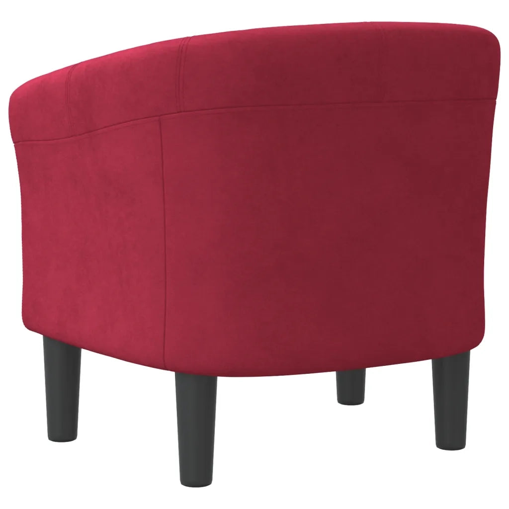 Poltrona | Sedia Relax Cabriolet Rosso Vino in Velluto