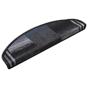 Tappetini per Scale Autoadesivi 10 pz | Gradini per Scale 65x21x4 cm Nero e Grigio