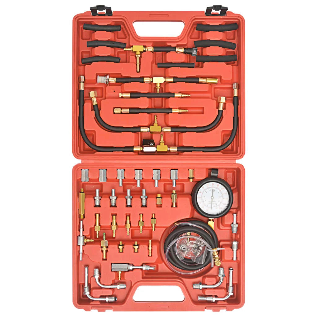 Kit di strumenti per il test della pressione di iniezione del carburante per auto veicoli camion garage officina rosso resistente 02_0004266