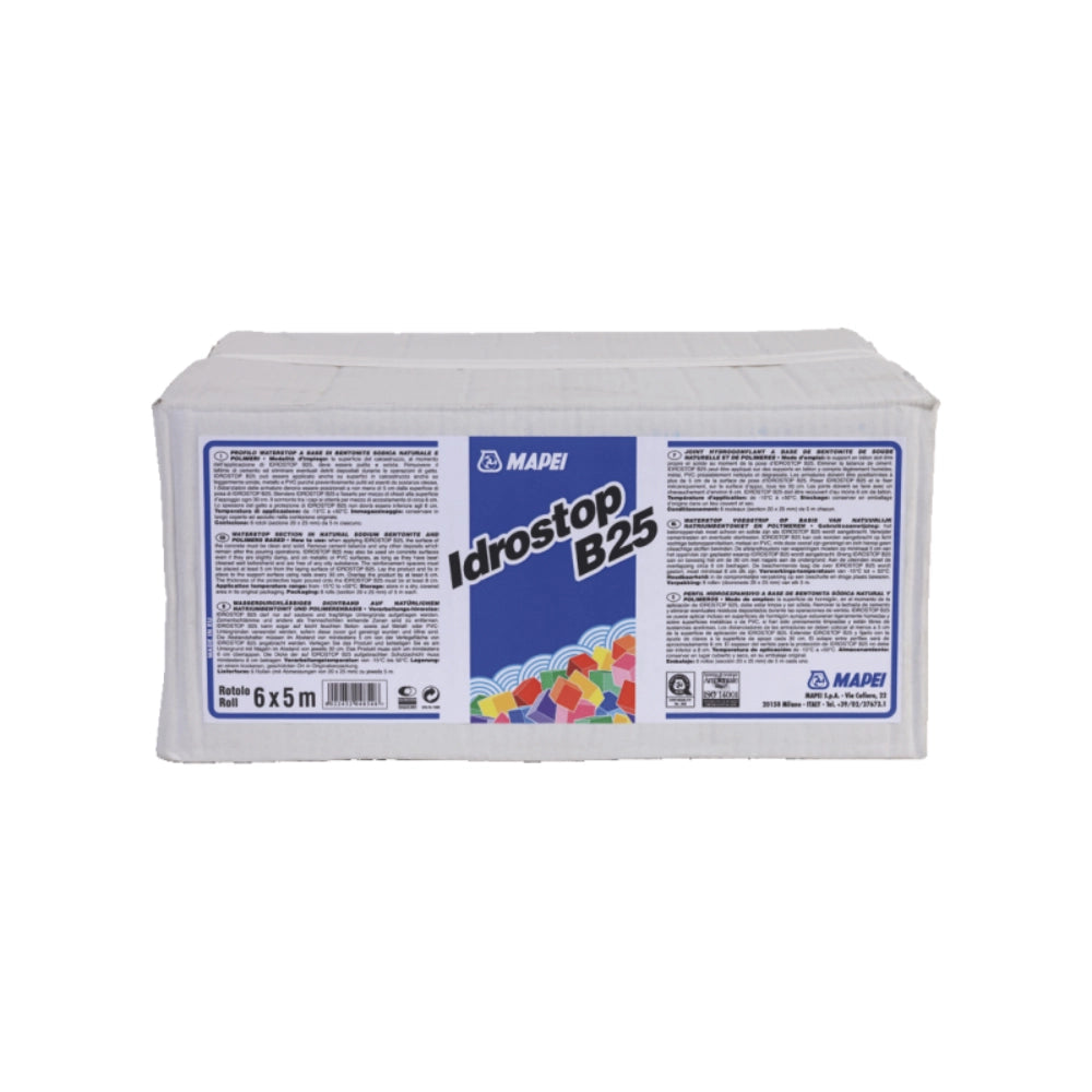 Giunto bentonitico mapei idrostop b25 idroespandente rotolo 5 metri